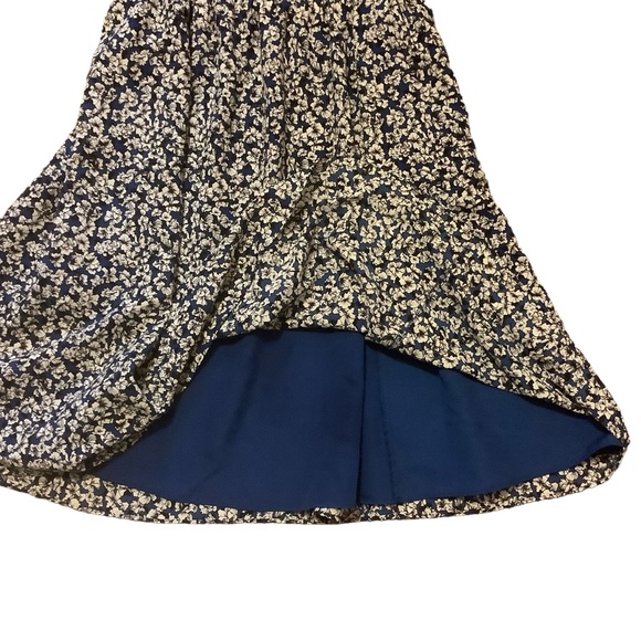 J.CREW SPAGHETTI STRAP BLUE & WHITE FLORAL MIDI DRESS/ Size 8 - Picture 8 of 10